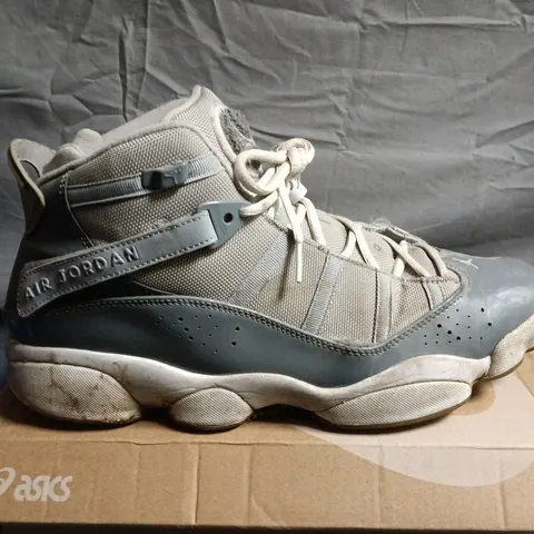 BOXED PAIR OF AIR JORDAN HIGH-TOP SNEAKERS – UK SIZE 12