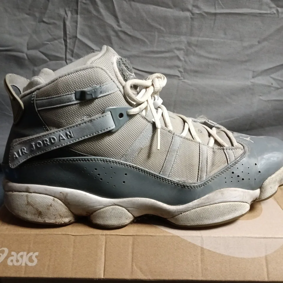 BOXED PAIR OF AIR JORDAN HIGH-TOP SNEAKERS – UK SIZE 12