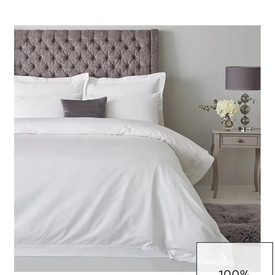 THE VERY COLLECTION LUXURY SOFT TOUCH 600 THREAD COUNT 100% COTTON SATEEN 32CM DEEP FITTED SHEET