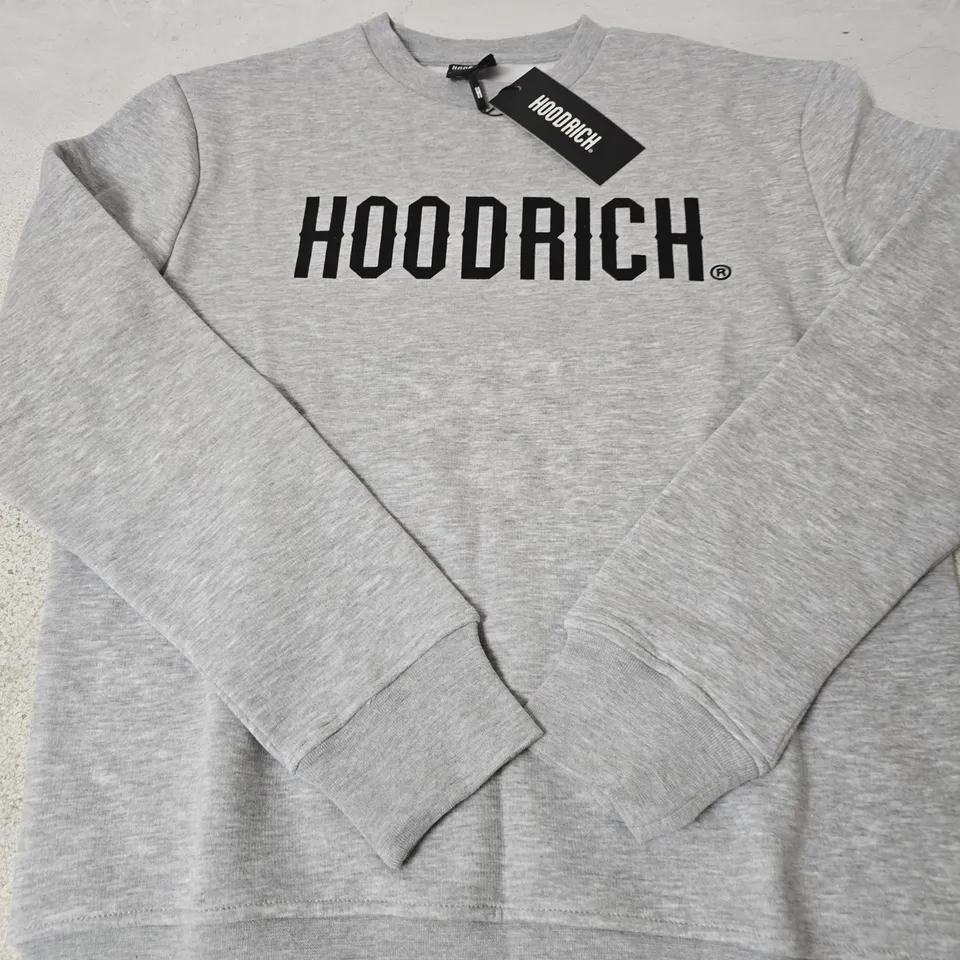 HOODRICH OG CORE SWEATSHIRT – HEATHER GREY/BLACK – SIZE M