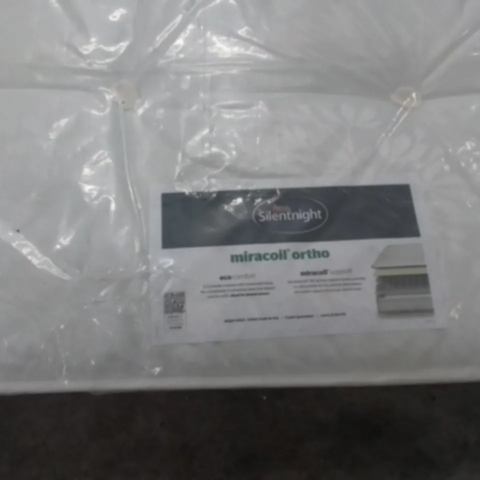 QUALITY BAGGED SILENTNIGHT ECO COMFORT ORTHO MICROCOIL SUPER KING 6' MATTRESS
