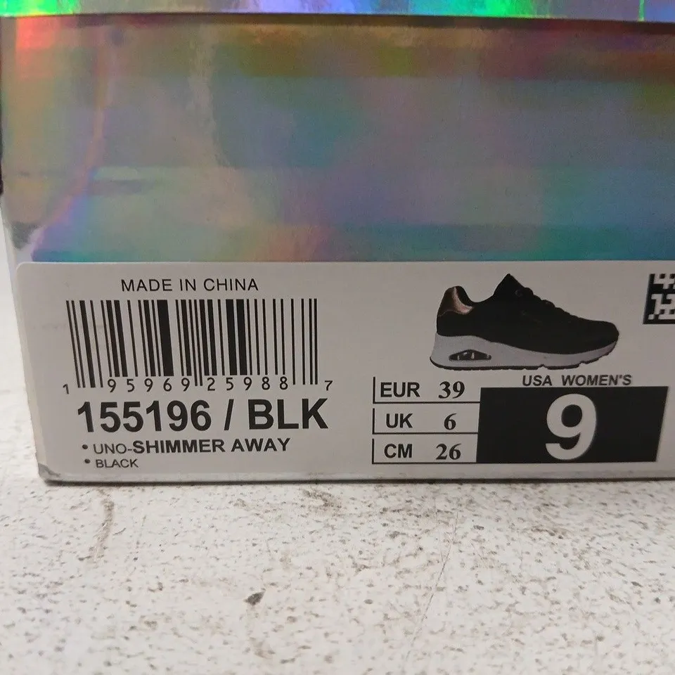 BOXED PAIR OF SKECHERS STREET LOS ANGELES WOMEN'S SNEAKERS – BLACK (UK 6)