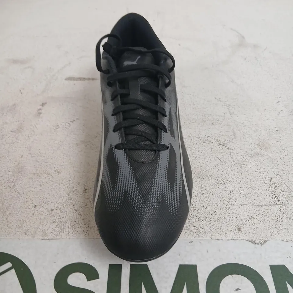 BLACK FOOTBALL BOOT WITH SILVER STRIPE AND AUTOGRAPH