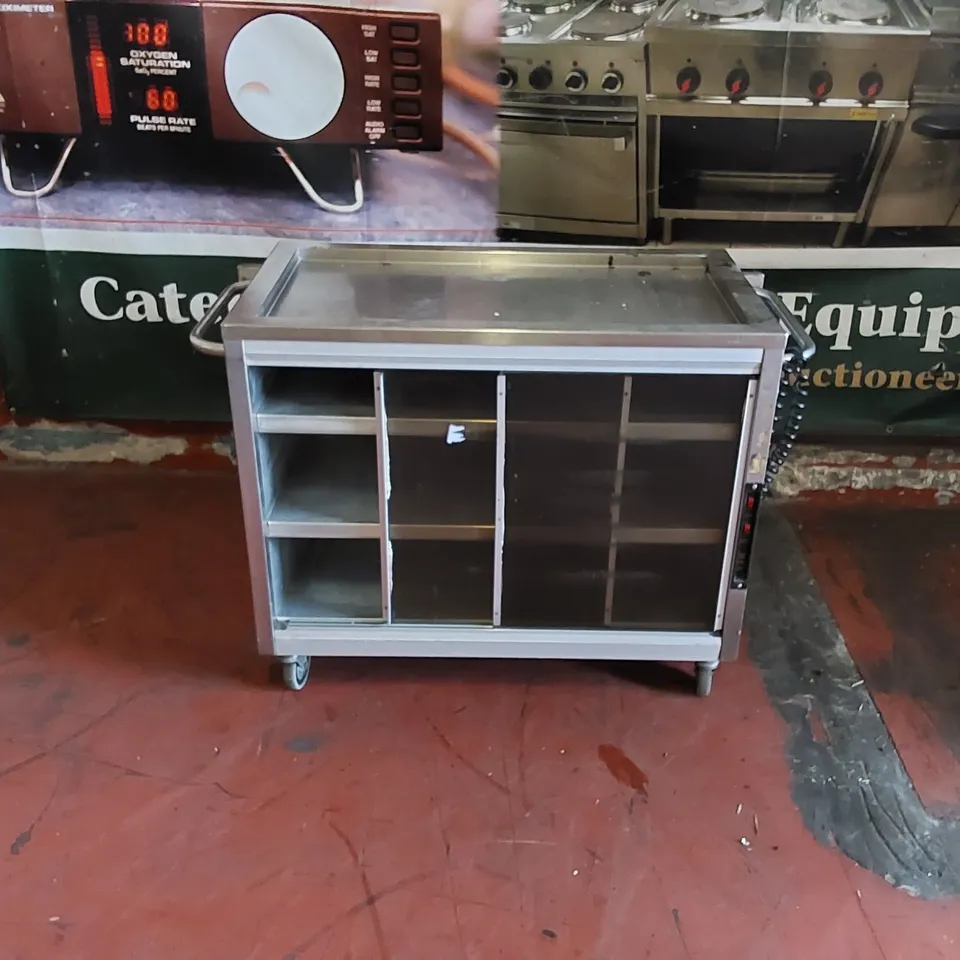 GRUNDY G-MAID HOT TROLLEY CUPBOARD MOBILE FOOD WARMER 