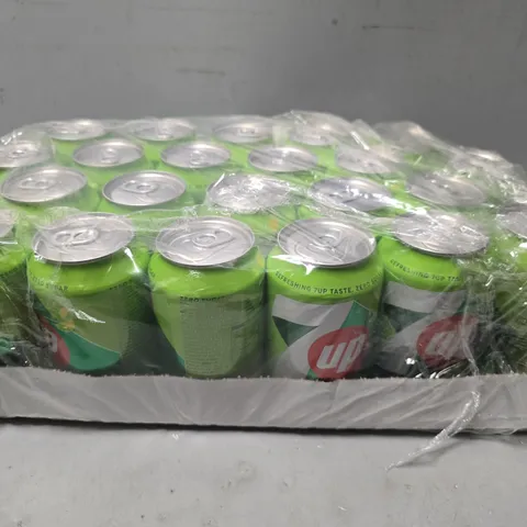 SET OF APPROXIMATELY 20 7UP CANS 