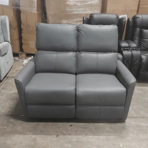 QUALITY DESIGNER FAUX LEATHER MANUAL RECLINER 2 SEATER SOFA
