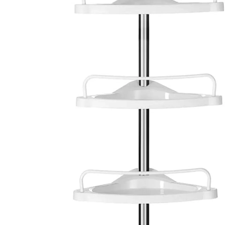 BOXED SONGMICS ADJUSTABLE BATHROOM CORNER SHELF, TELESCOPIC SHOWER CADDY
