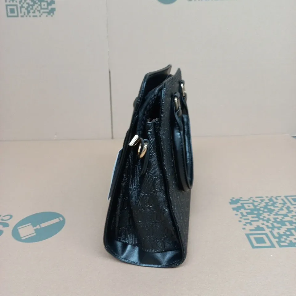 MORGLOVE BLACK MONOGRAM HANDBAG 