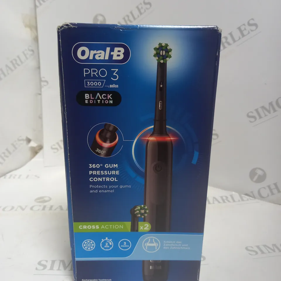 SEALED ORAL B PRO 3 BLACK EDITION TOOTHBRUSH