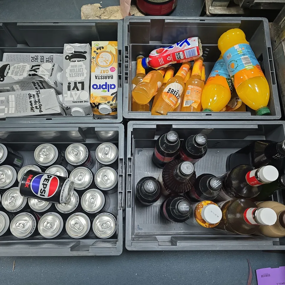 LARGE QUANTITY OF ASSORTED DRINK TO INCLUDE PEPSI MAX 330ML AND 2L, AQUA WATER AND FLAVOURED SYRUPS