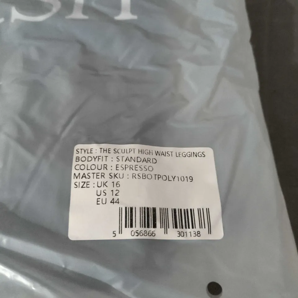 REASN THE SCULPT HIGH WAIST LEGGINGS – ESPRESSO – UK 16