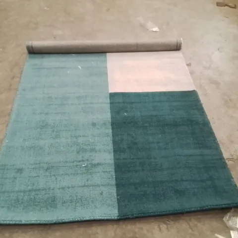 ACUFF GEOMETRIC WOOL HAND WOVEN AREA RUG 170X120CM