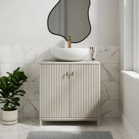 BOXED ELSIE SINGLE VANITY UNIT - STONE (1 BOX)