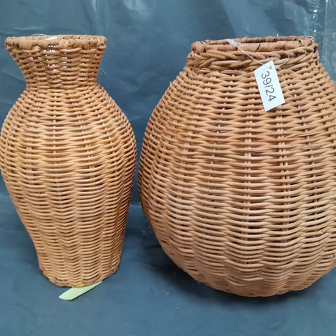 SET OF 2 DECOR VASES 30CM