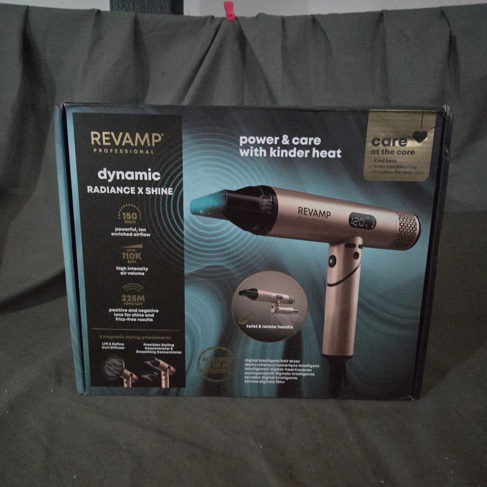 REVAMP DYNAMIC RADIANCE X SHINE DIGITAL INTELLIGENT IONIC HAIR DRYER