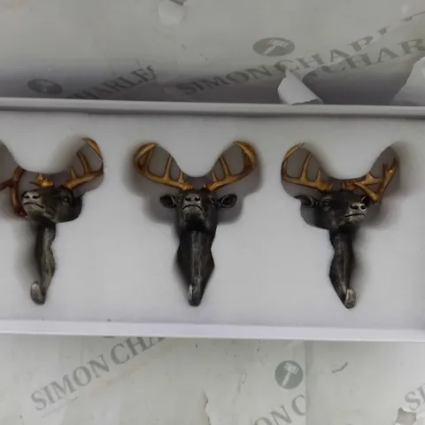 BOXED ALISON CORK SET OF 3 WALL HOOKS WITH GIFT BOX