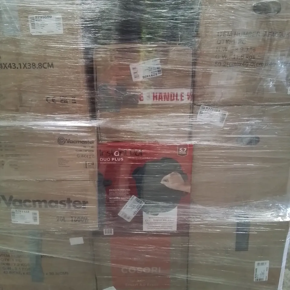 PALLET OF APPROXIMATELY 23 UNPROCESSED RAW RETURN HOUSEHOLD AND ELECTRICAL GOODS TO INCLUDE;