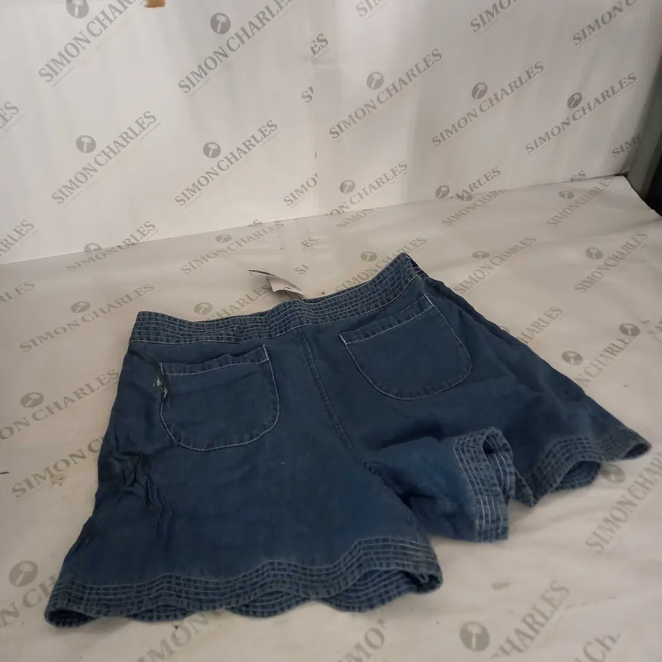 WHYSE LONDON DENIM SHORTS SIZE 4
