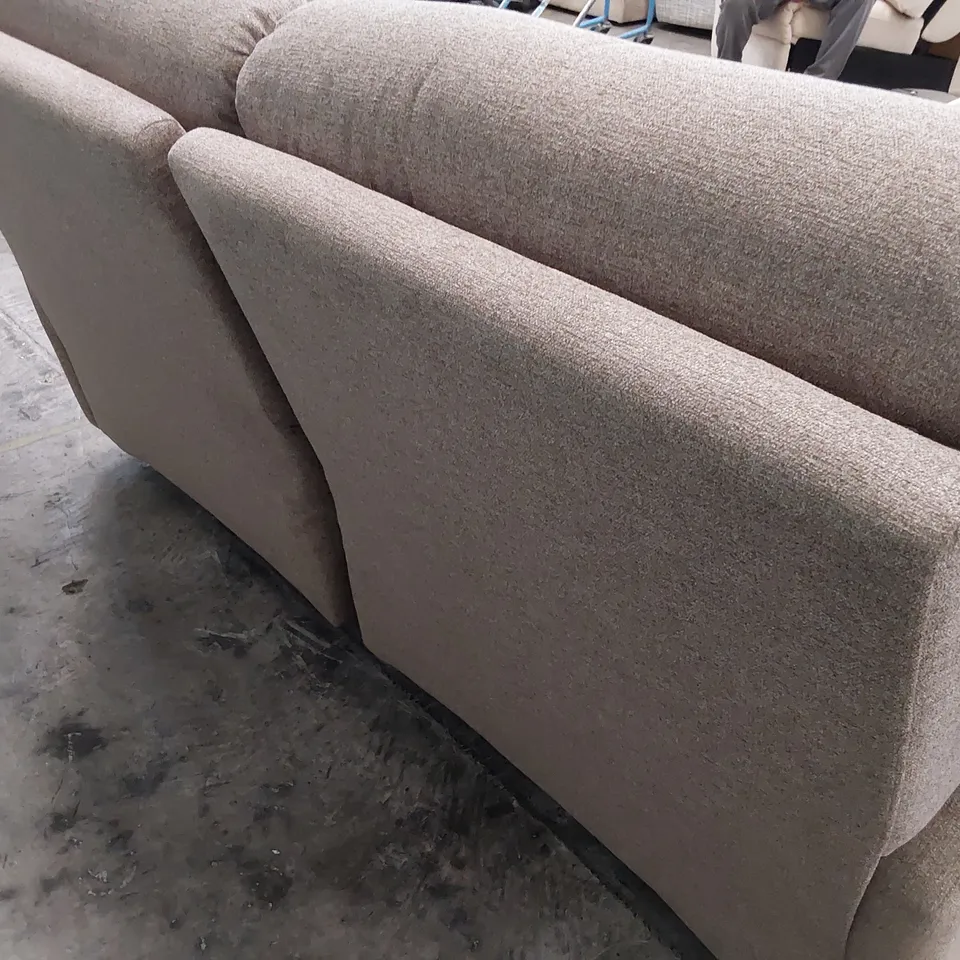 QUALITY BRITISH DESIGNER G PLAN STRATFORD POWER RECLINING TWO SEATER SOFA NIMBUS EARTH FABRIC 