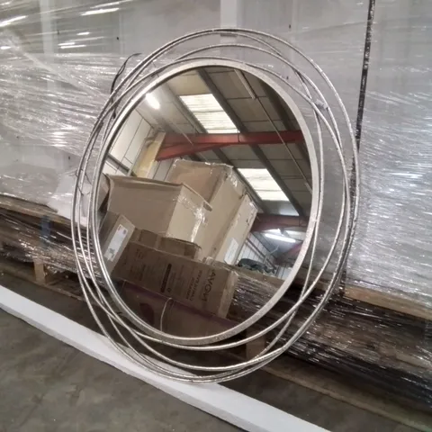 STYLISH MODERN CIRCULAR METAL WALL MIRROR 