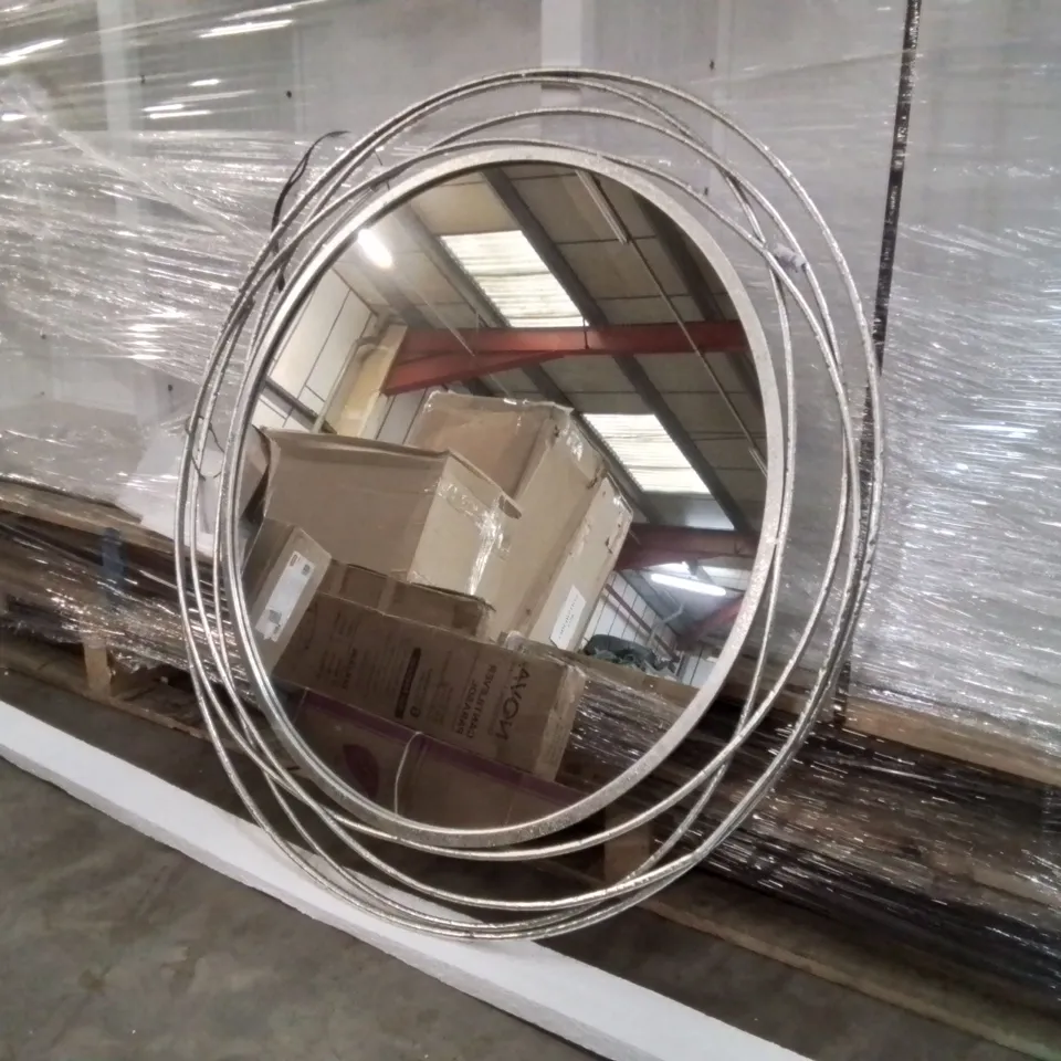 STYLISH MODERN CIRCULAR METAL WALL MIRROR 