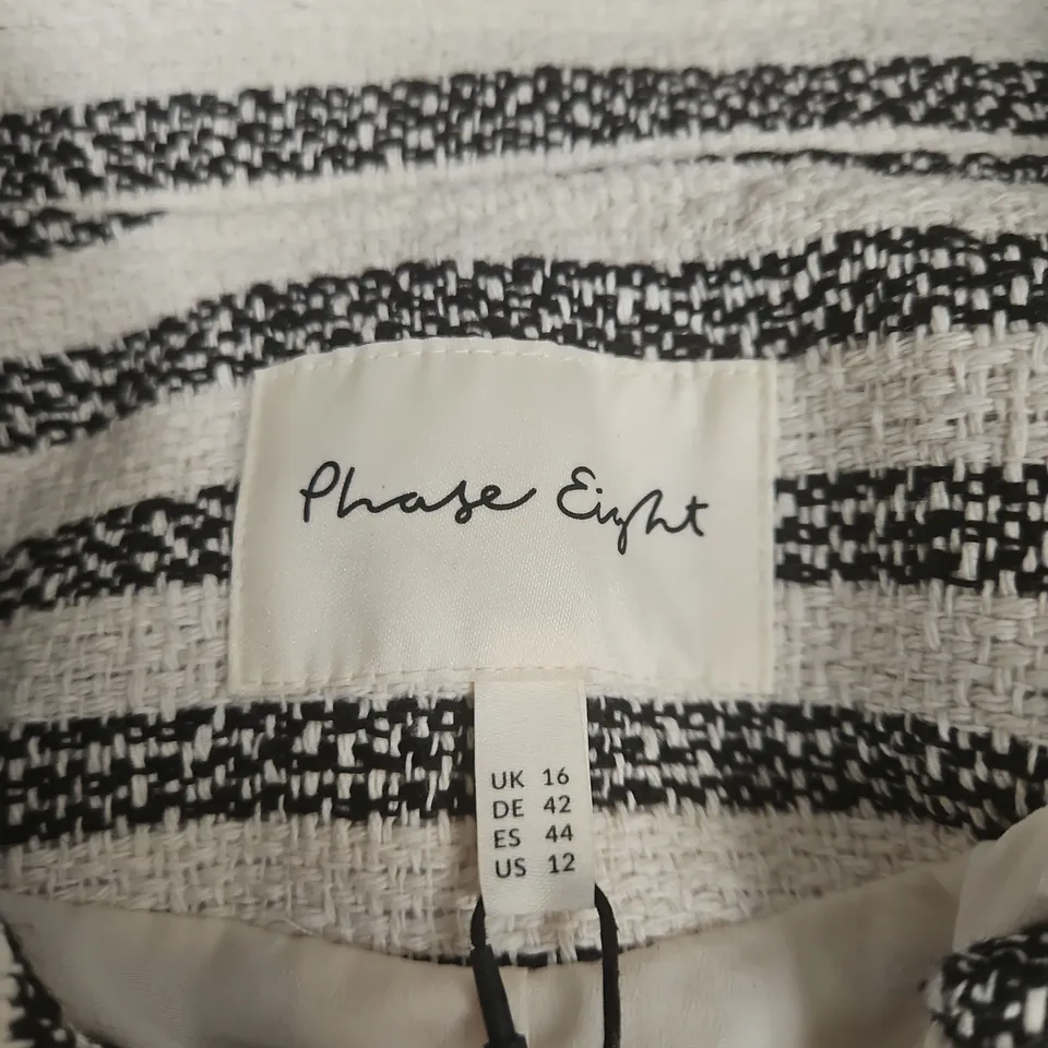 PHASE EIGHT STRIPED TEXTURED JACKET – WOMEN'S, UK 16