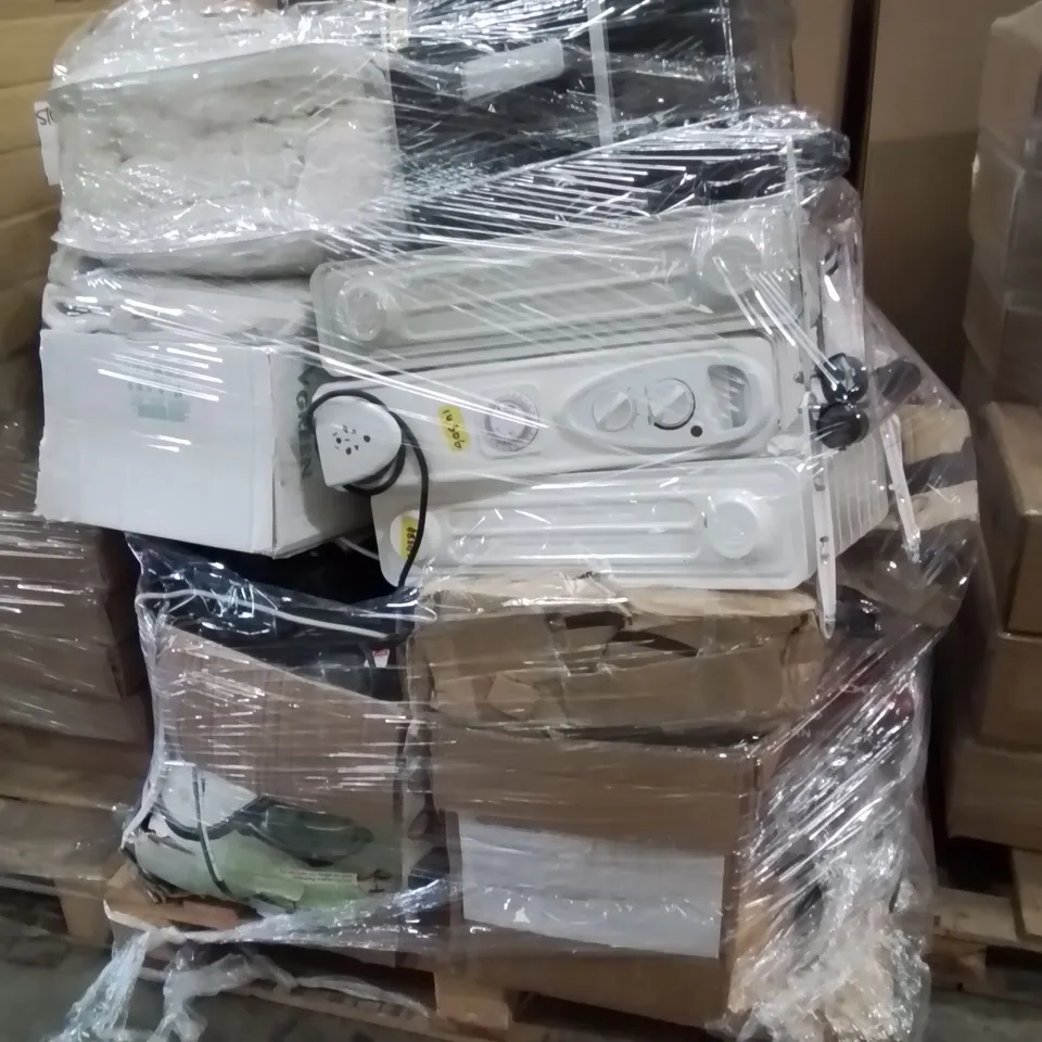 PALLET CONTAINING A LARGE QUANTITY OF ELECTRICAL PRODUCTS TO INCLUDE;OIL FILLED RADIATOR,AIR FRYER,HEATED THROW