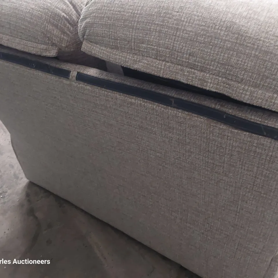 QUALITY BRITISH DESIGNER G PLAN NEWMARKET TWO SEATER SOFA LOOM SHALE FABRIC 