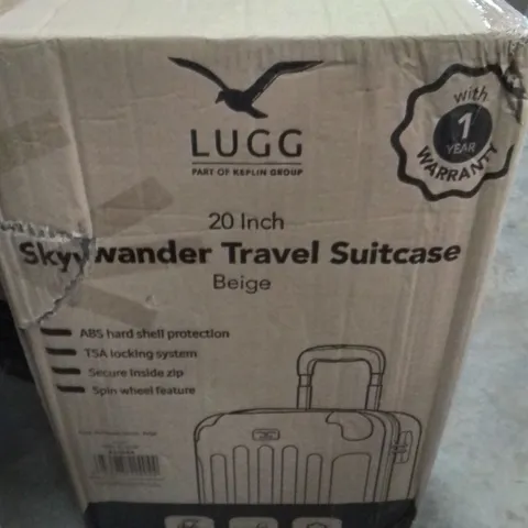 BOXED LUGG 20INCH SKYWANDER TRAVEL SUITCASE BEIGE
