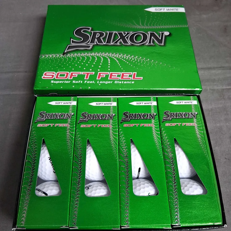 BOXED SRIXON SOFT WHITE SOFT FEEL GOLF BALLS(12 BALLS)