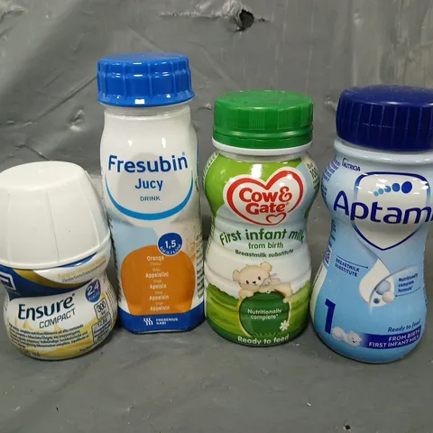 APPROXIMATELY 20 ASSORTED HEALTH DRINK ITEMS TO INCLUDE ABBOT ENSURE COMPACT, FIRST INFANT MILK, FRESUBIN JUCY DRINK, ETC - COLLECTION ONLY