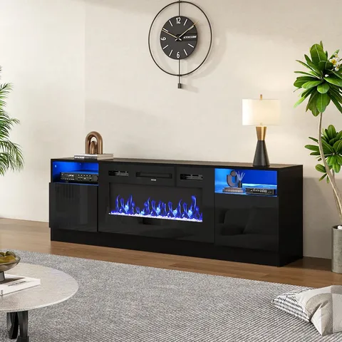 BOXED ELECTRIC FIREPLACE TV STAND WITH CLOSED STORAGE, PM1350PM1351