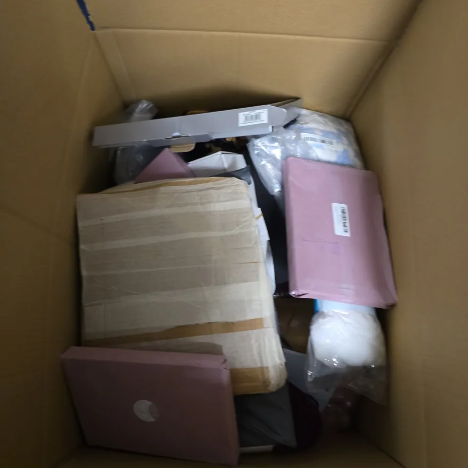 BOX OF APPROXIMATELY 15 ASSORTED HOUSEHOLD ITEMS TO INCLUDE BT BOX, PICTURE FRAMES AND ENVELOPES 