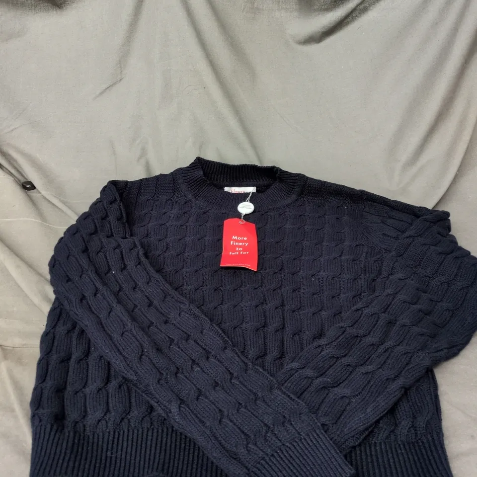 FINERY FRIDA JUMPER SIZE 10 NAVY WITH TAGS