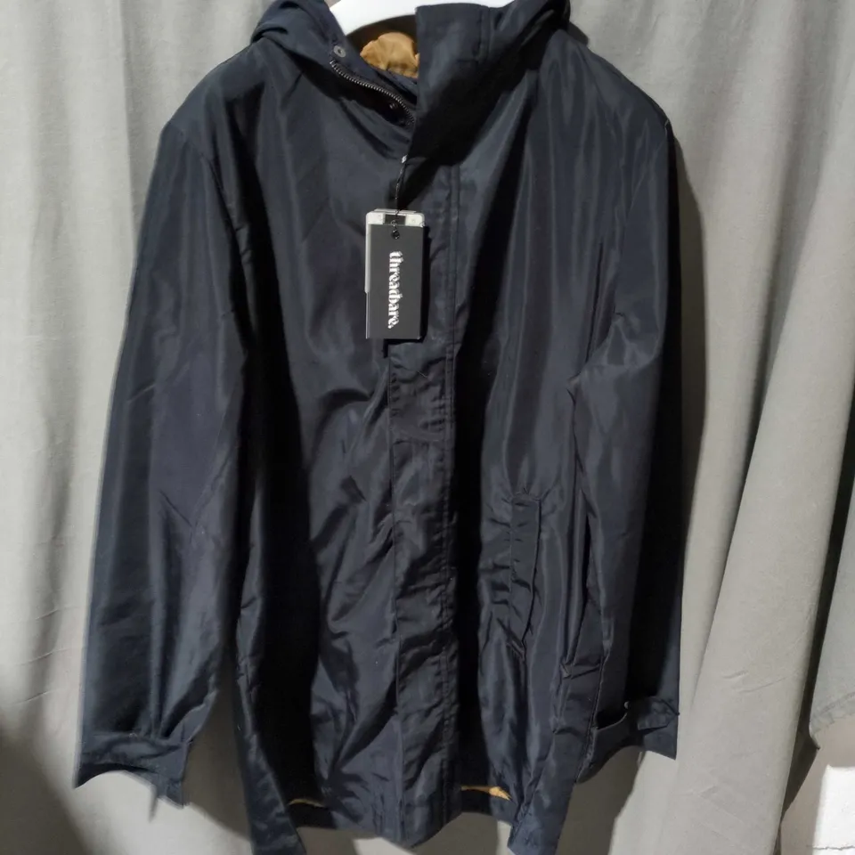 UNBRANDED BLACK HOODED JACKET - WITH TAG SIZE M