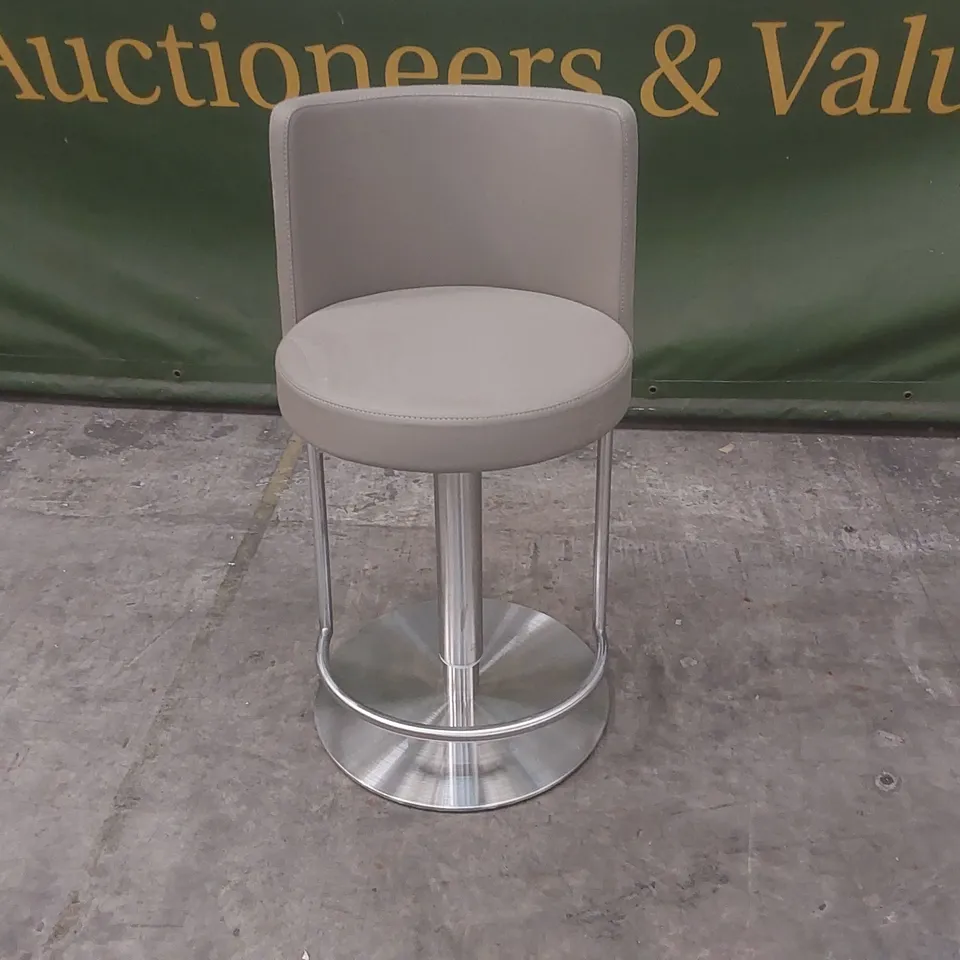 QUALITY DESIGNER MONZA STAINLESS STEEL AND PU LEATHER BAR STOOL