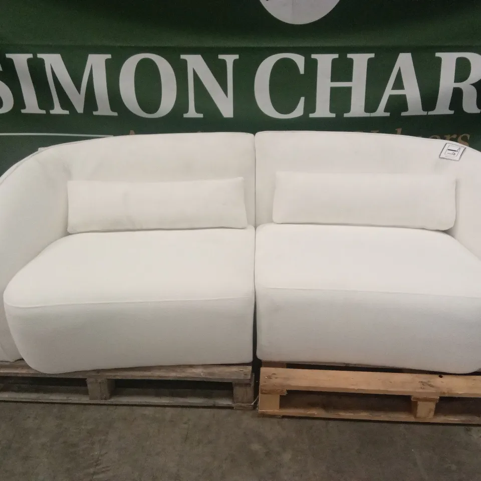 DANETTI ZOEY IVORY BOUCLE 3 SEATER SOFA RRP £1299