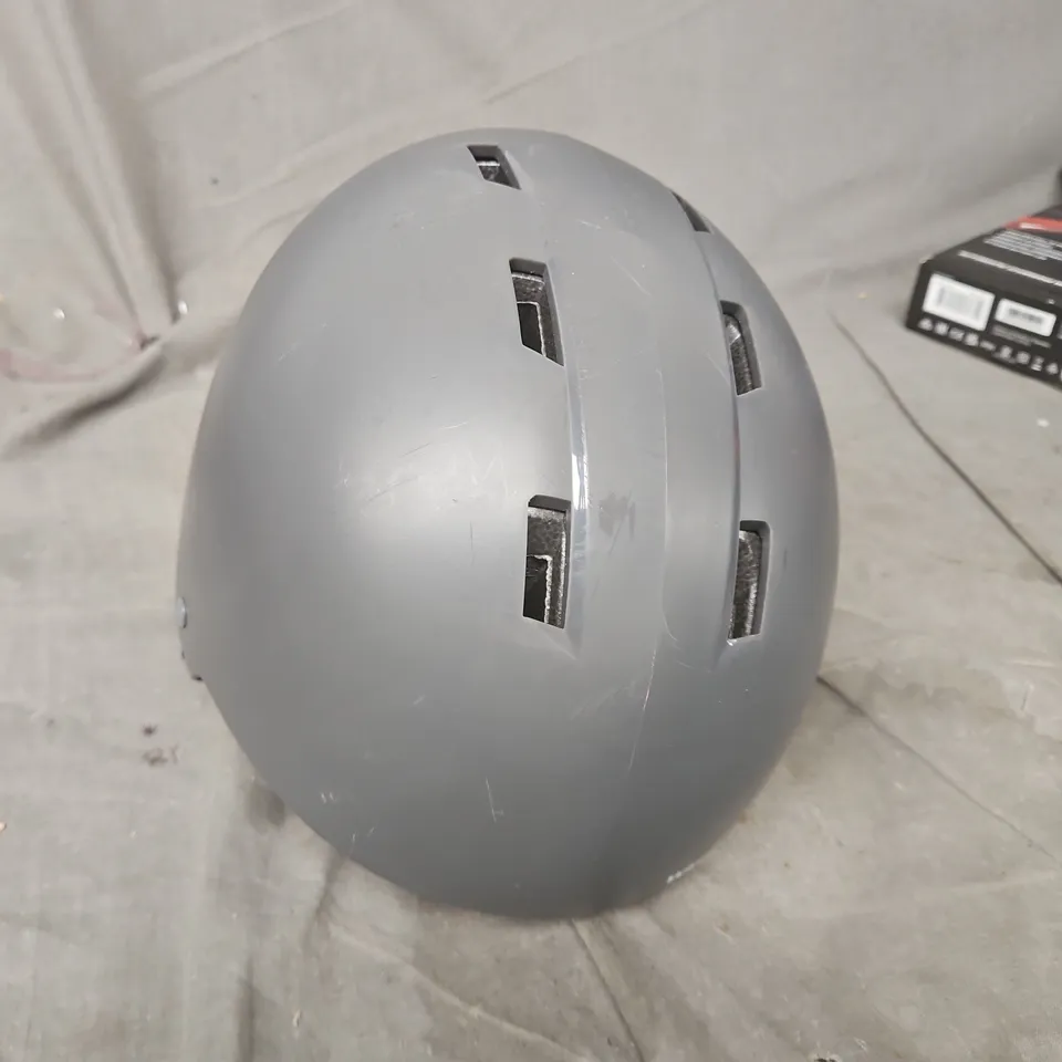 Wedze Ski Helmet with Integrated Goggles – Grey