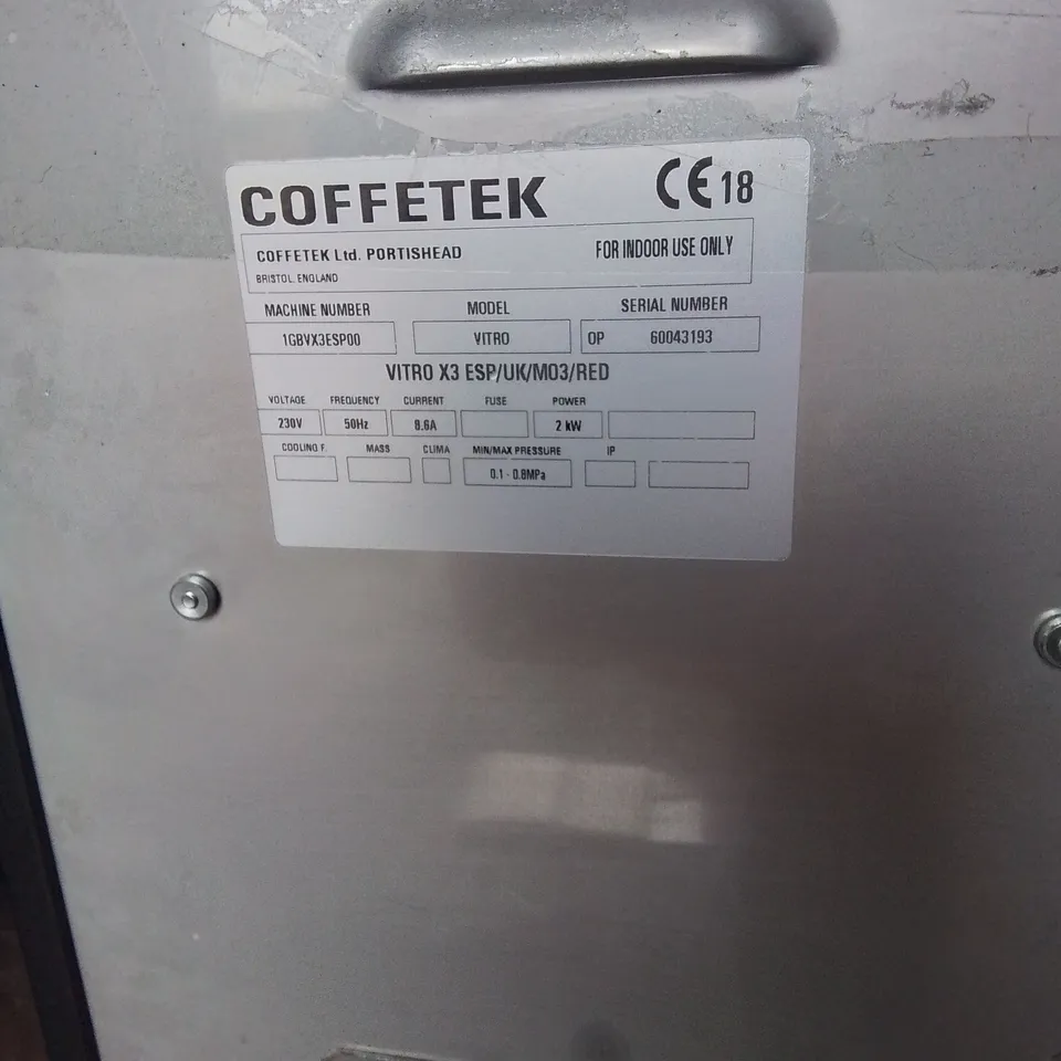 COFFETEK VITRO INSTANT COMMERCIAL COFFEE MACHINE 