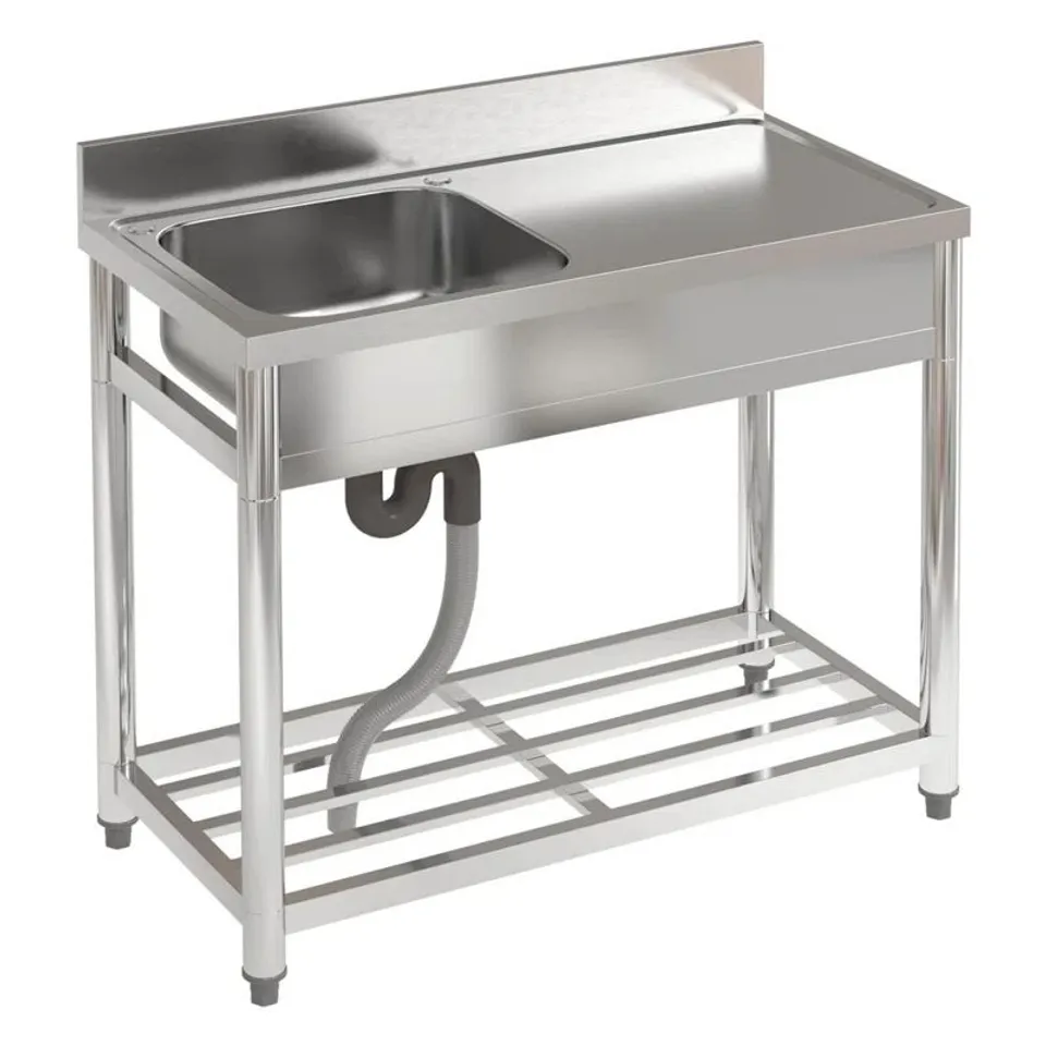 BOXED HEIDEMAN STAINLESS STEEL ONE COMPARTMENT COMMERCIAL SINK