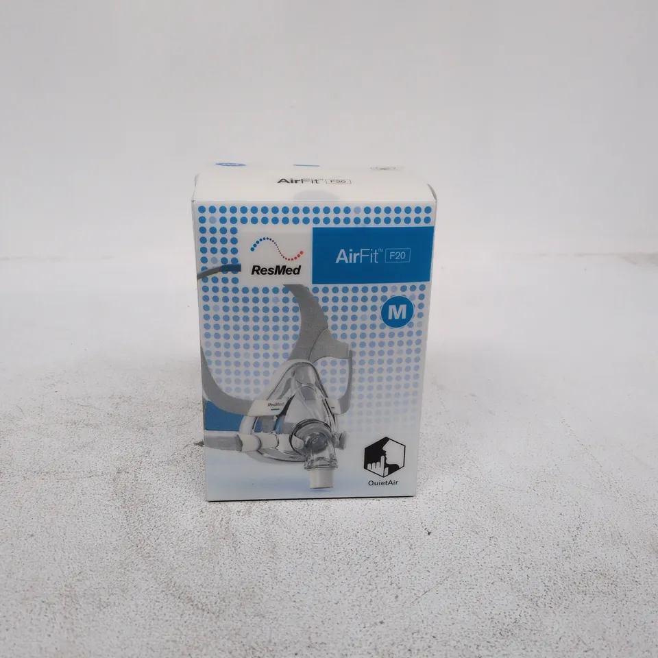 RESMED AIRFIT F20 FULL FACE CPAP MASK – SIZE M (BOXED)