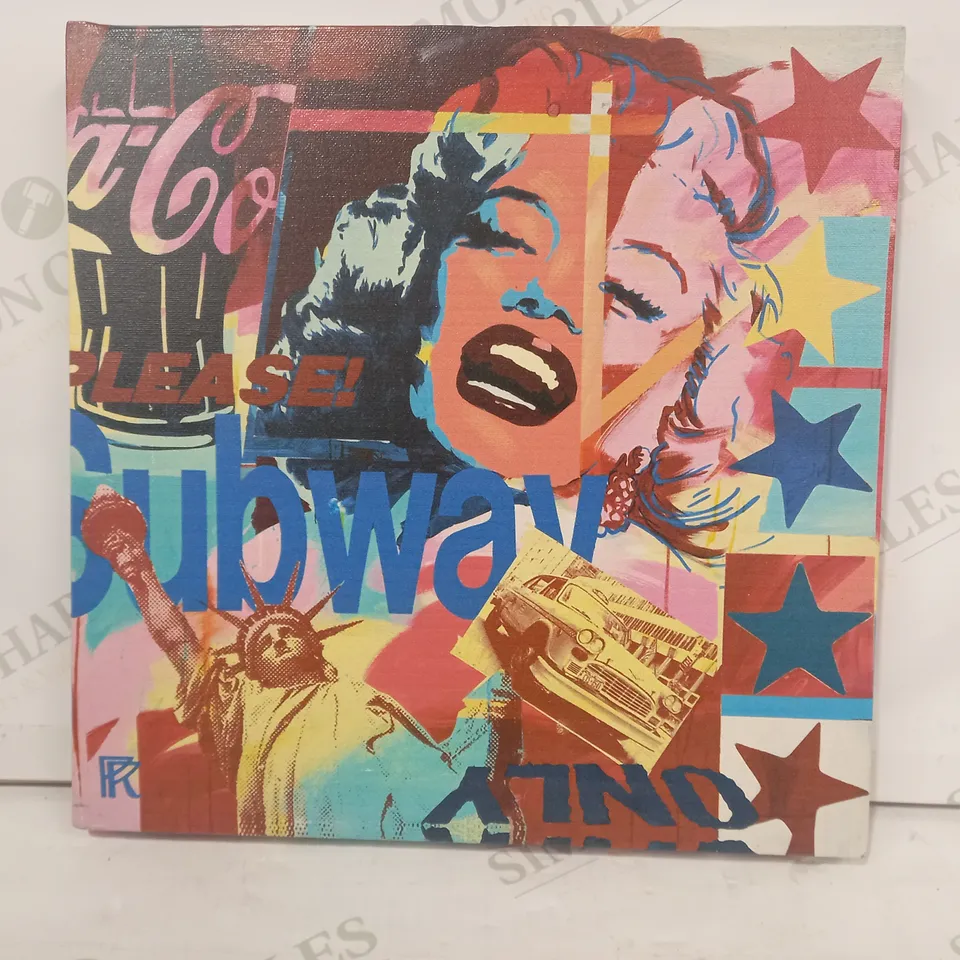 LOT OF 2 MARILYN MONROE ART CANVAS PRINTS