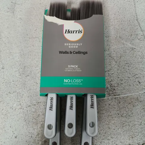 HARRIS WALLS & CEILINGS NO-LOSS 5 PACK PAINTER'S BRUSHES