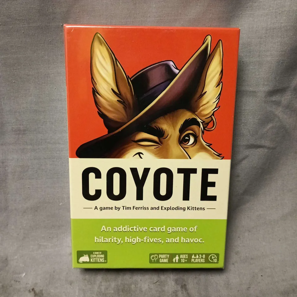 SEALED COYOTE CARD GAME BY TIM FERRISS & EXPLODING KITTENS 