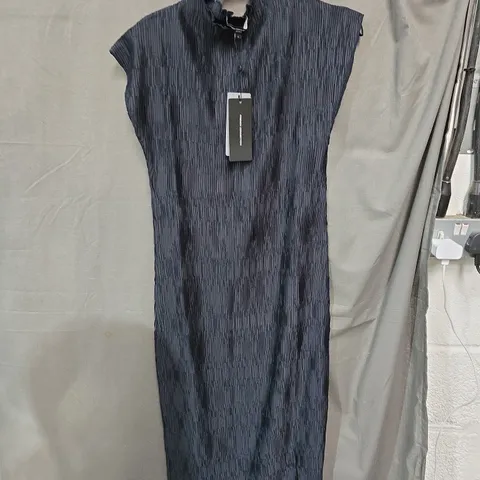 FRENCH CONNECTION NAVY PLEATED DRESS – WOMEN'S, SIZE L