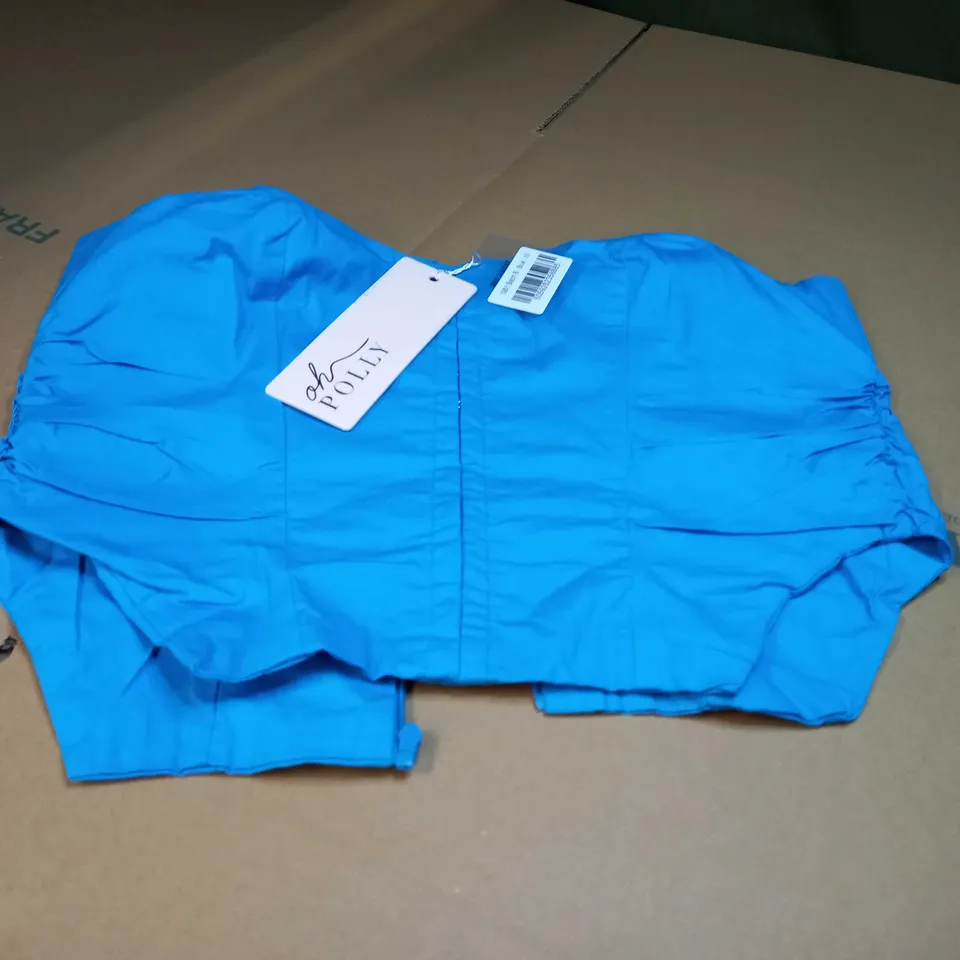 OH POLLY VIBRANT BLUE CORSET TOP - SIZE 10