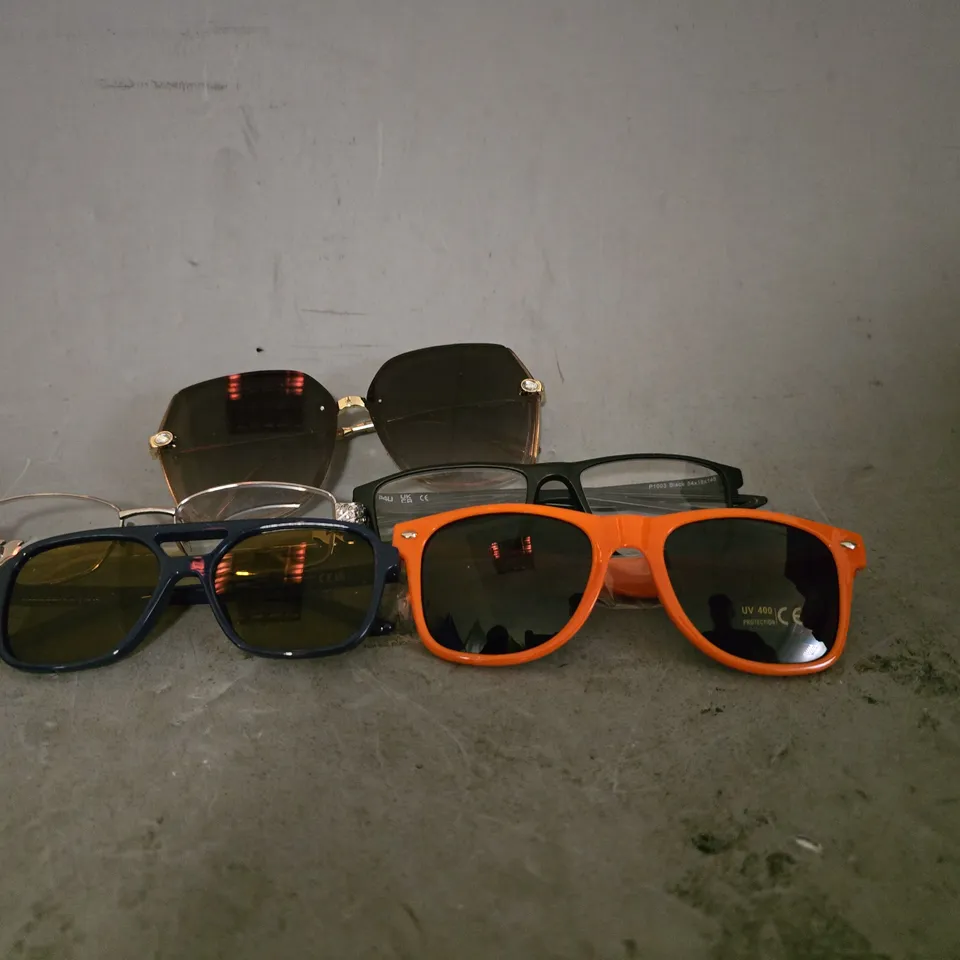APPROXIMATELY 15 ASSORTED VISION CARE ITEMS TO INCLUDE - SUNGLASSES , CARRY CASES , EYEWEAR 