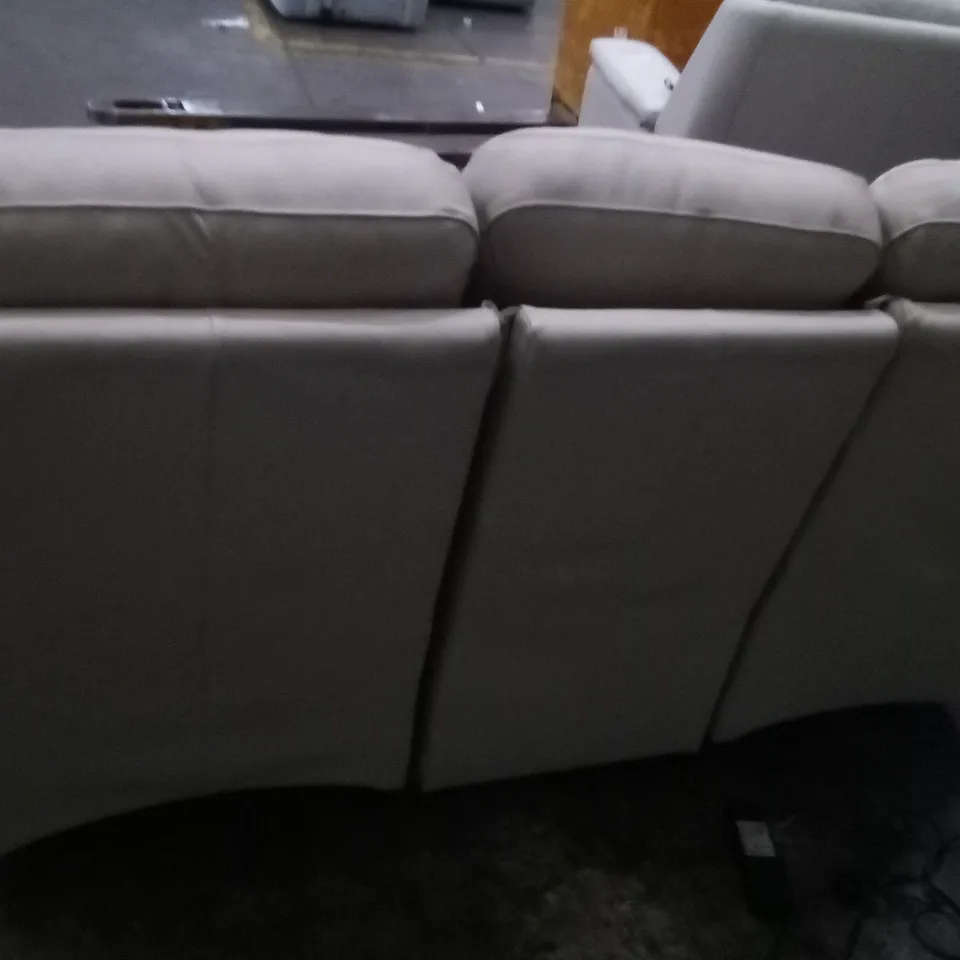 DESIGNER G PLAN MADE HOLMES CAMBRIDGE STONE ELECTRIC RECLINING THREE SEATER SOFA