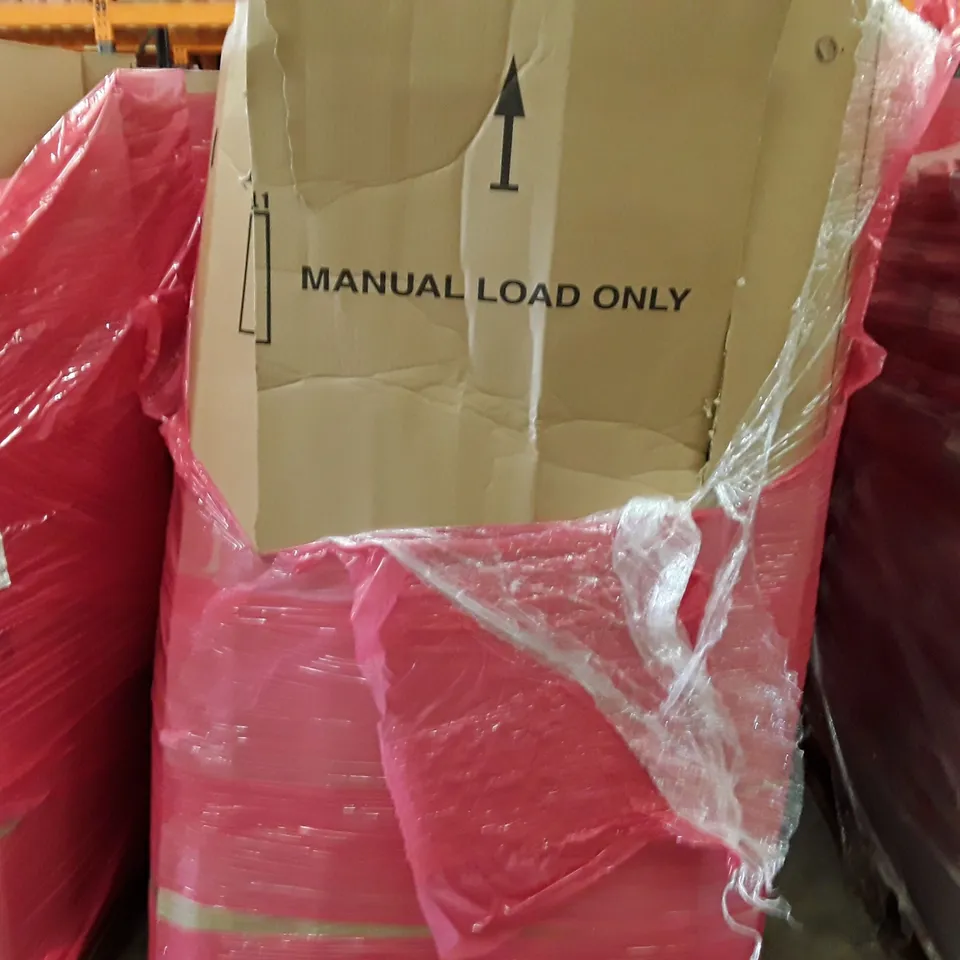 PALLET TO CONTAIN AN ASSORTMENT OF HOUSEHOLD ITEMS TO INCLUDE WALL CLOCKS, ROLLATOR AND  TV WALL MOUNT ECT