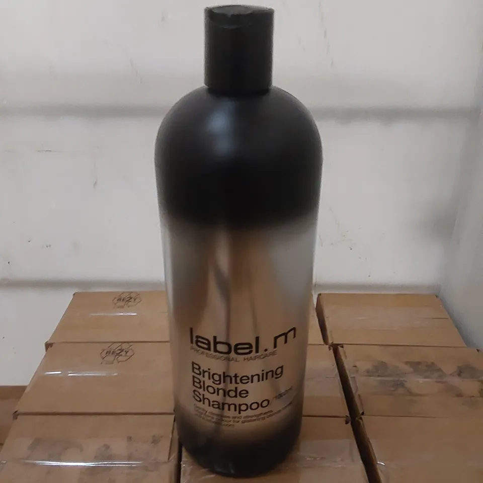 CAGE TO CONTAIN APPROX 25 X BOXES OF LABEL.M BRIGHTENING BLONDE SHAMPOO - 6 X 1000ml PER BOX // CAGE NOT INCLUDED 